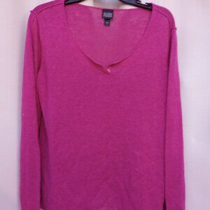 Eileen Fisher Henley Top Sweater Large NWOT